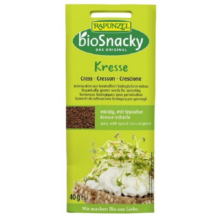 Seminte de Creson bio pentru germinat 40g Rapunzel BioSnacky