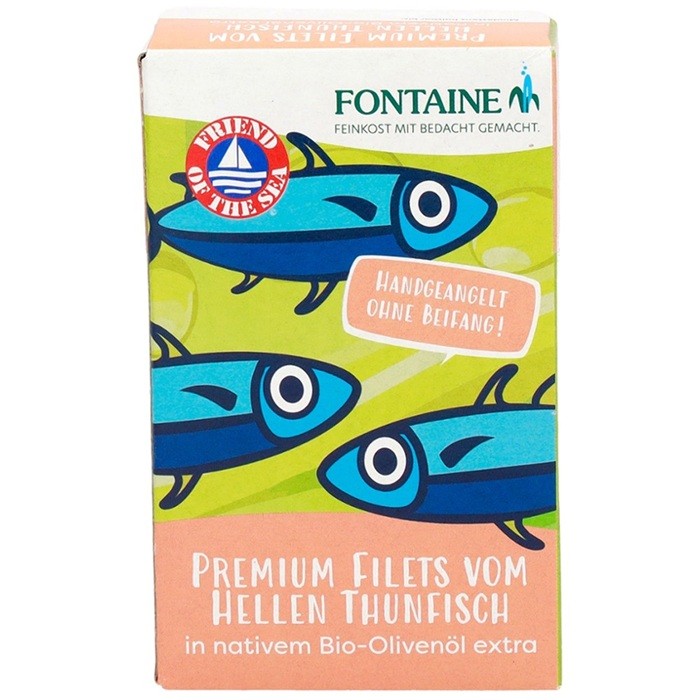File de ton alb in ulei bio masline 120g Fontaine