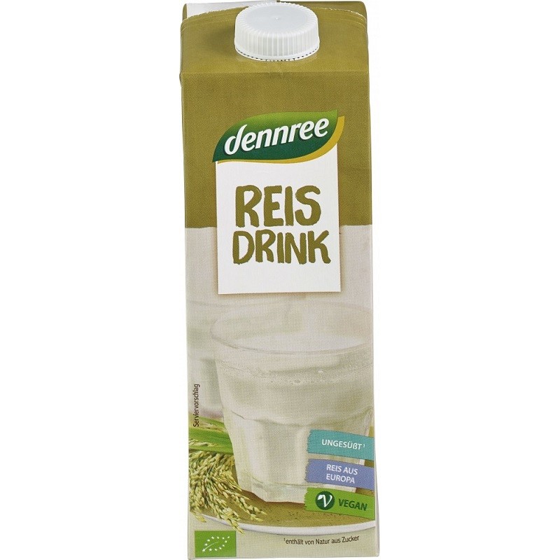Bautura de orez bio natur, fara zahar 1 L Dennree
