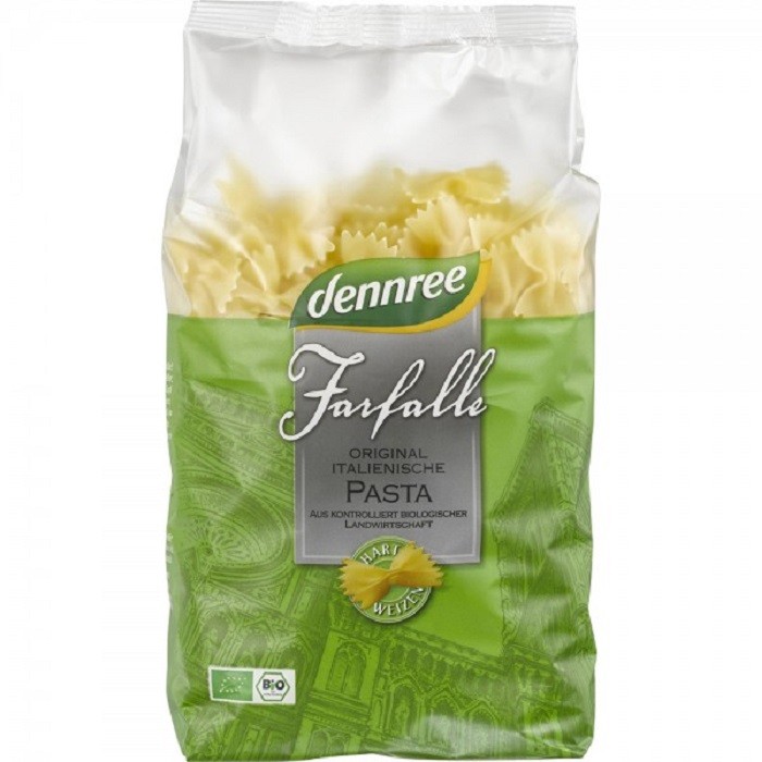 Farfale din grau dur bio 500g Dennree