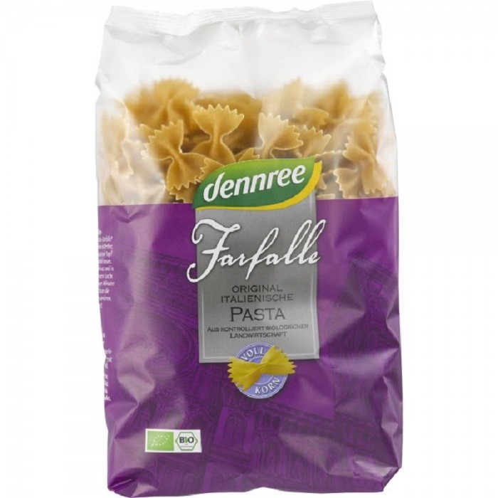 Farfale din grau dur integral bio 500g Dennree