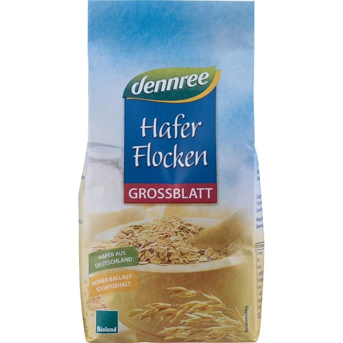 Fulgi mari de ovaz bio 500g Dennree