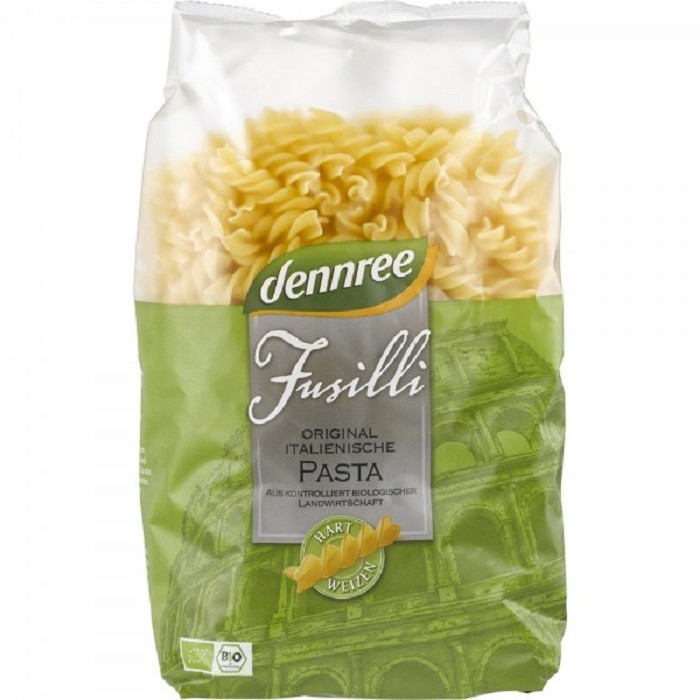 Fusilli din grau dur bio 500g Dennree