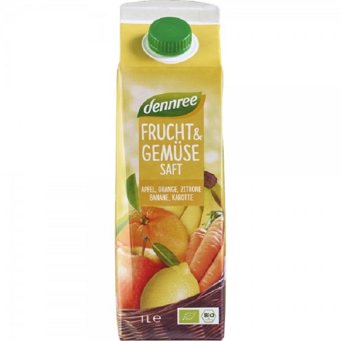 Suc galben de fructe si legume bio 1 litru Dennree