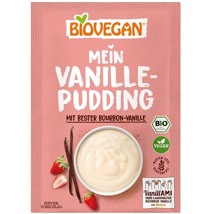 Pudra budinca de vanilie bio, fara gluten 36g Biovegan