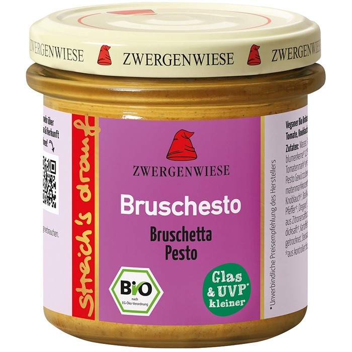 Crema tartinabila Bruschesto cu pesto bio, fara gluten 135g Zwergenwiese