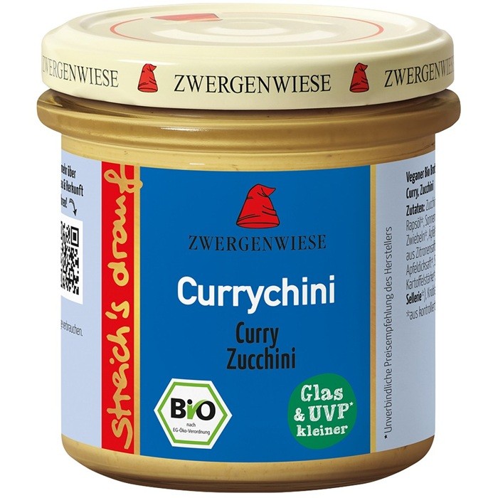 Crema tartinabila Curry si zucchini bio, fara gluten 135g Zwergenwiese