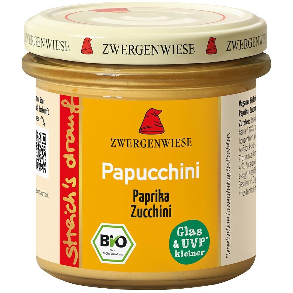 Crema tartinabila Papucchini cu ardei si zucchini bio 135g Zwergenwiese