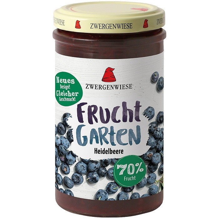 Gem de afine bio indulcit cu nectar de agave 225g Zwergenwiese