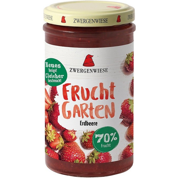 Gem de capsune bio, indulcit cu nectar de agave 225g Zwergenwiese