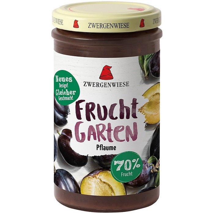 Gem de prune bio, indulcit cu nectar de agave 225g Zwergenwiese