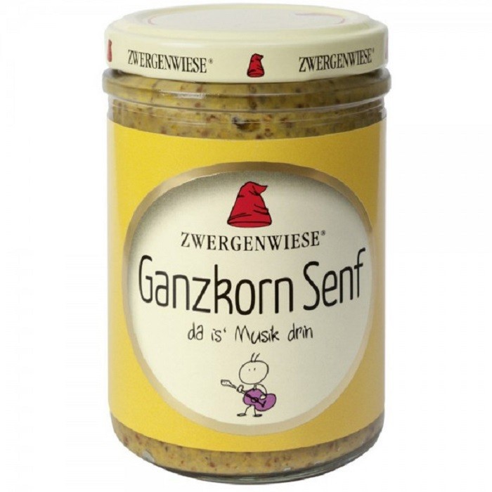 Mustar cu boabe intregi bio, fara gluten 160ml Zwergenwiese