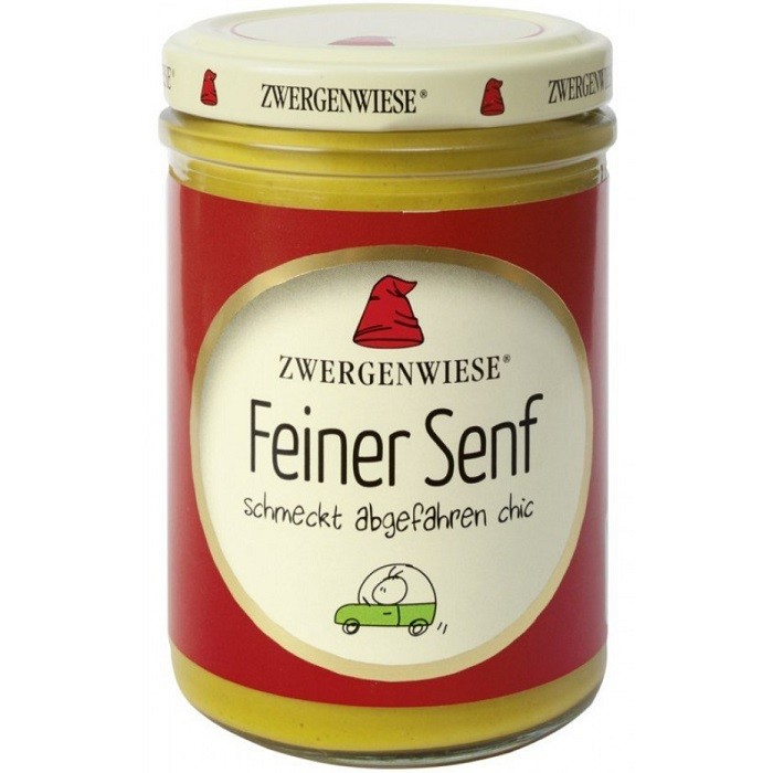 Mustar fin bio, fara gluten 160ml Zwergenwiese