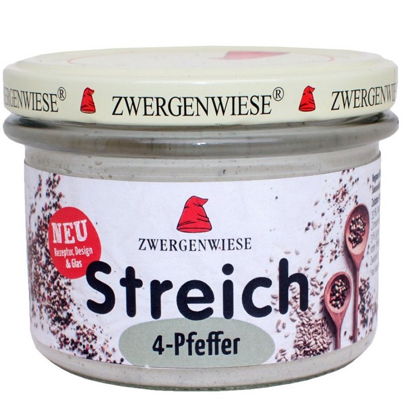 Pate vegetal cu 4 tipuri de piper bio, fara gluten 180g Zwergenwiese