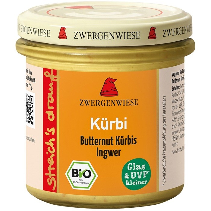 Pasta tartinabila cu seminte de dovleac si ghimbir bio, fara gluten 135g Zwergenwiese