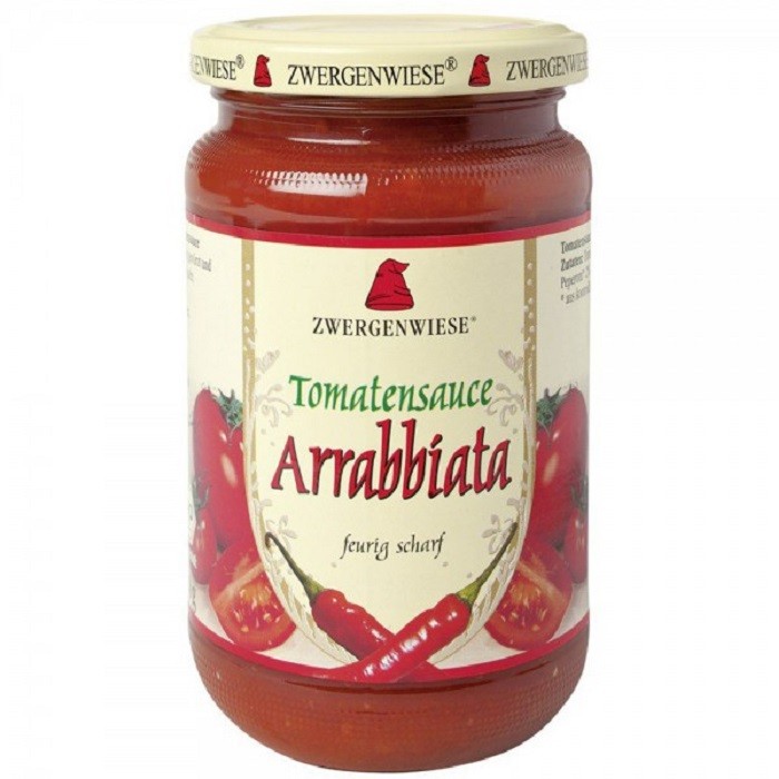 Sos de tomate Arrabbiata cu ardei iute bio, fara gluten 340ml Zwergenwiese
