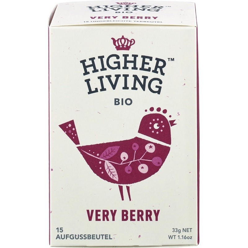 Ceai de fructe bio Very Berry 15 plicuri Higher Living