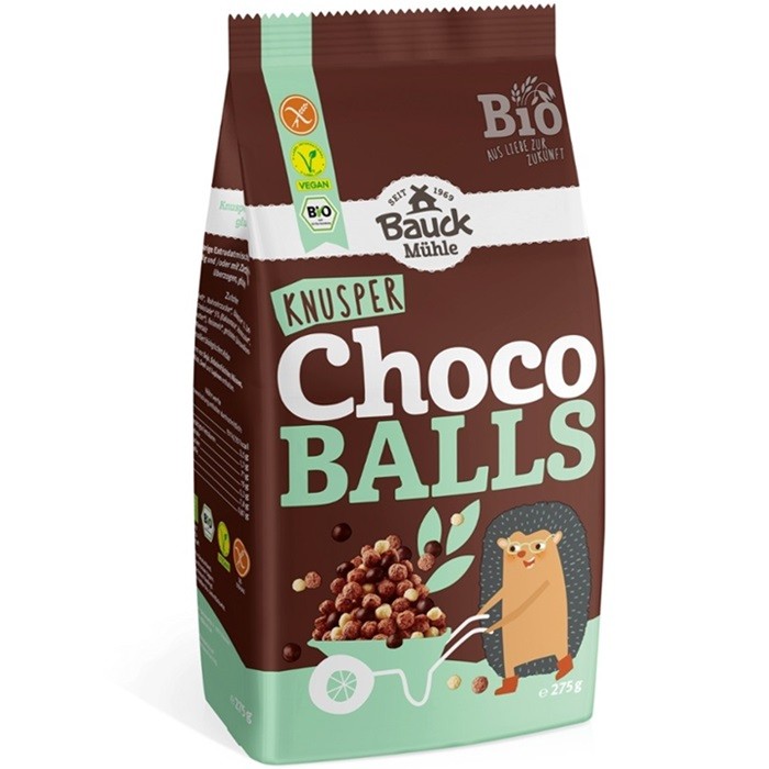 Bilute crocante cu ciocolata bio, fara gluten 275g Bauckhof