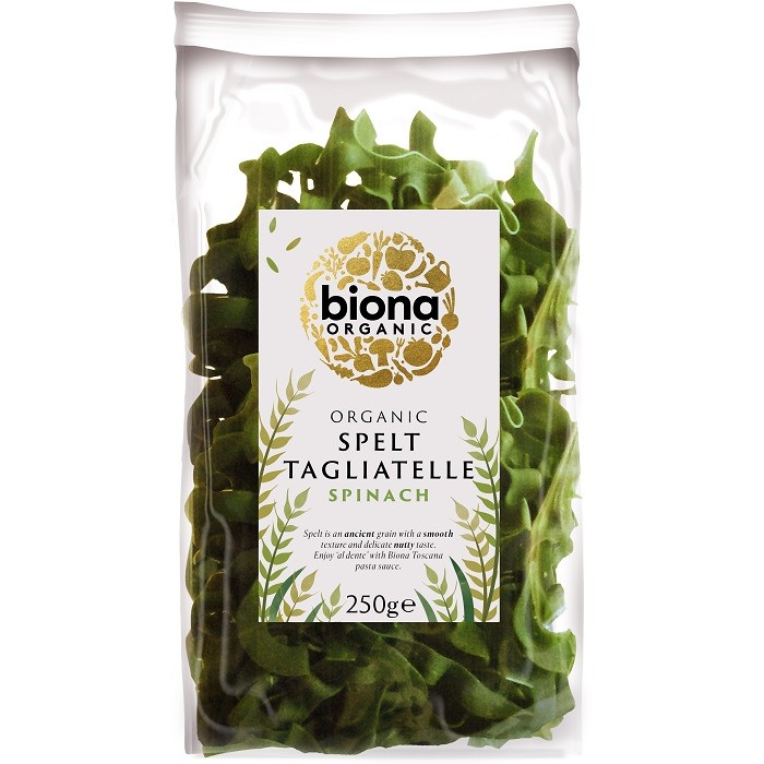 Tagliatelle din spelta cu spanac bio 250g Biona