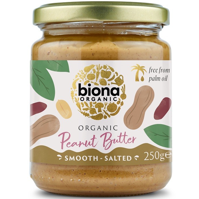 Crema de arahide smooth cu sare, bio 250g Biona