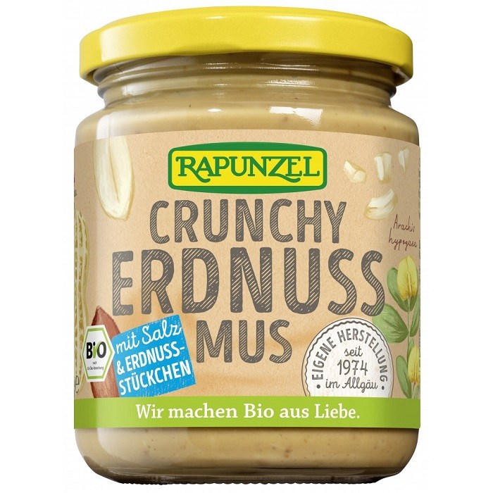 Pasta de arahide crocanta cu sare, bio vegan 250g Rapunzel