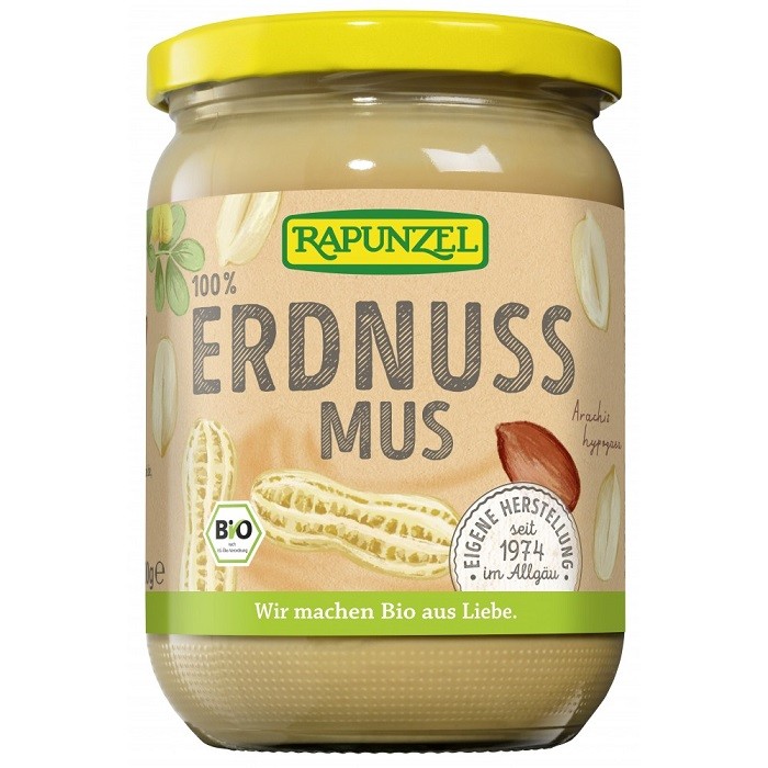 Pasta de arahide fina bio vegan 500g Rapunzel