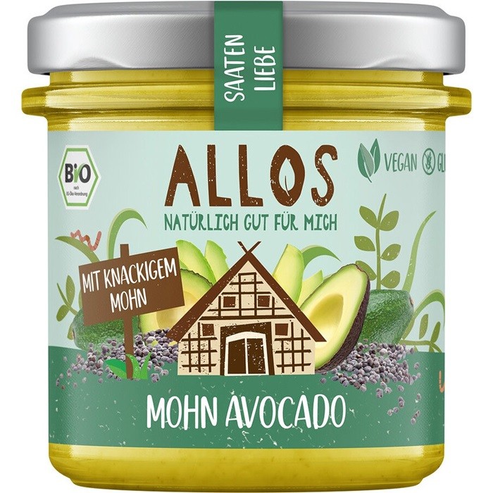Crema tartinabila din seminte de mac si avocado bio 135g Allos