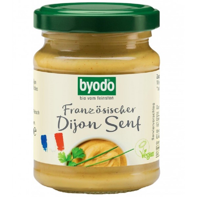 Mustar Dijon bio, fara gluten 125ml Byodo