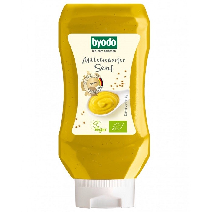 Mustar usor picant bio, fara gluten, flacon 300ml Byodo