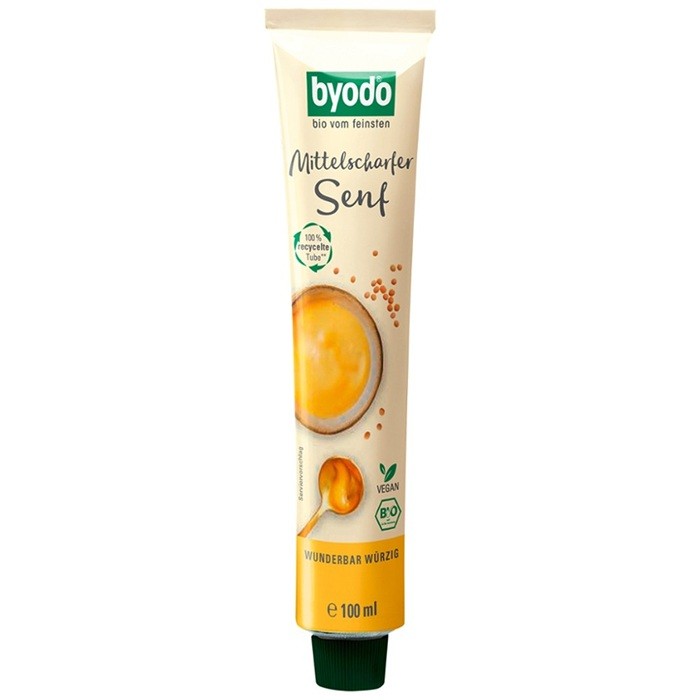 Mustar usor picant bio, fara gluten, tub 100g Byodo