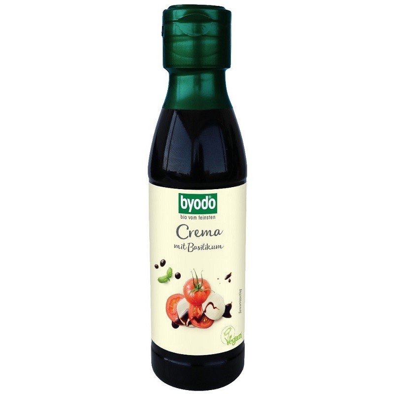 Otet balsamic crema cu busuioc bio 150ml Byodo