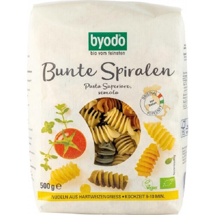Paste spirale colorate bio 500g Byodo