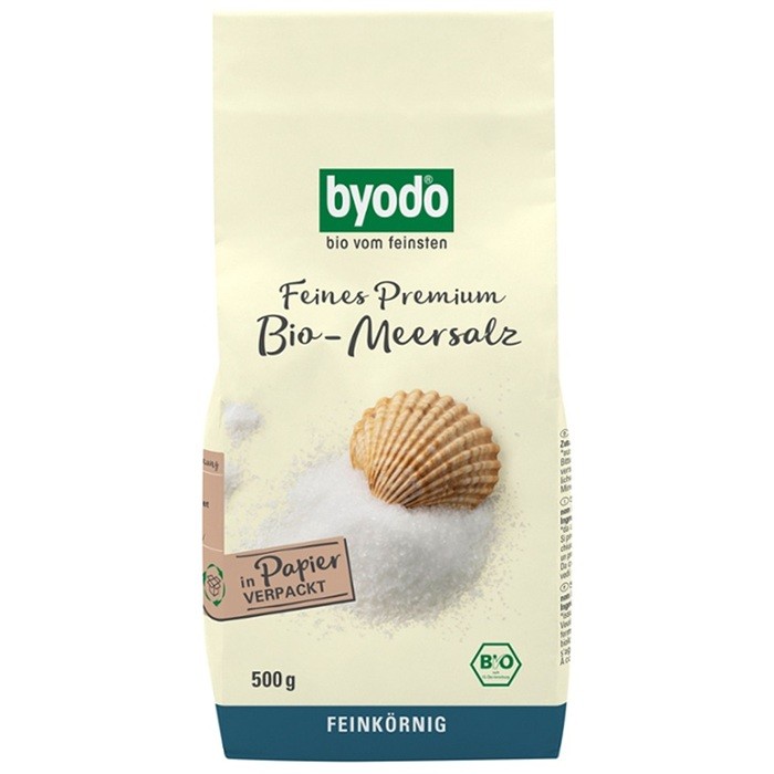 Sare de mare fina, neiodata 500g Byodo