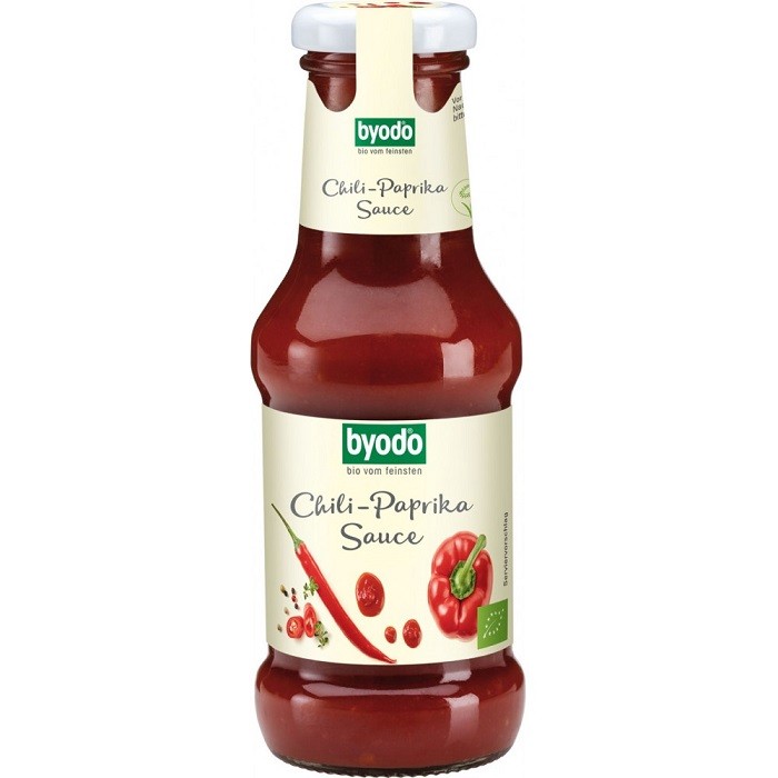 Sos de ardei cu ardei iute bio, fara gluten 250ml Byodo