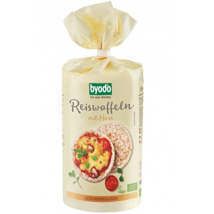 Rondele din orez si mei bio, fara gluten 100g Byodo