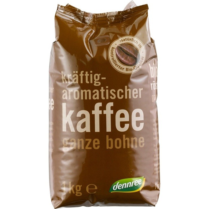 Cafea boabe Arabica si Robusta bio 1 Kg Dennree