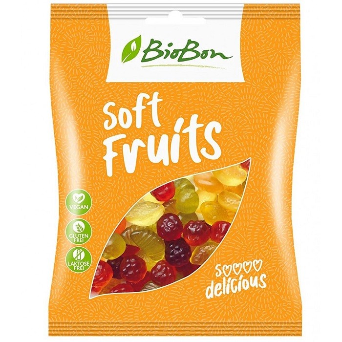 Jeleuri cu fructe bio, fara gluten, fara lactoza 100g Biobon