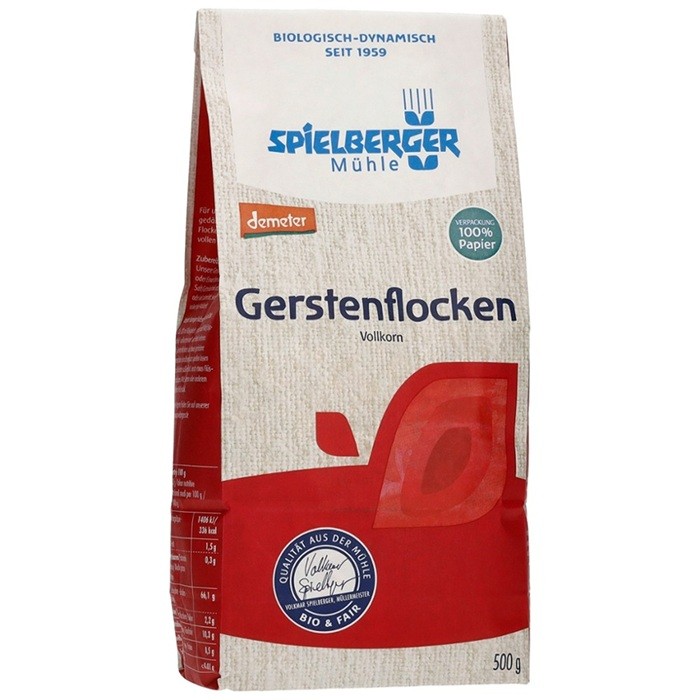 Fulgi de orz integral bio Demeter 250g Spielberger