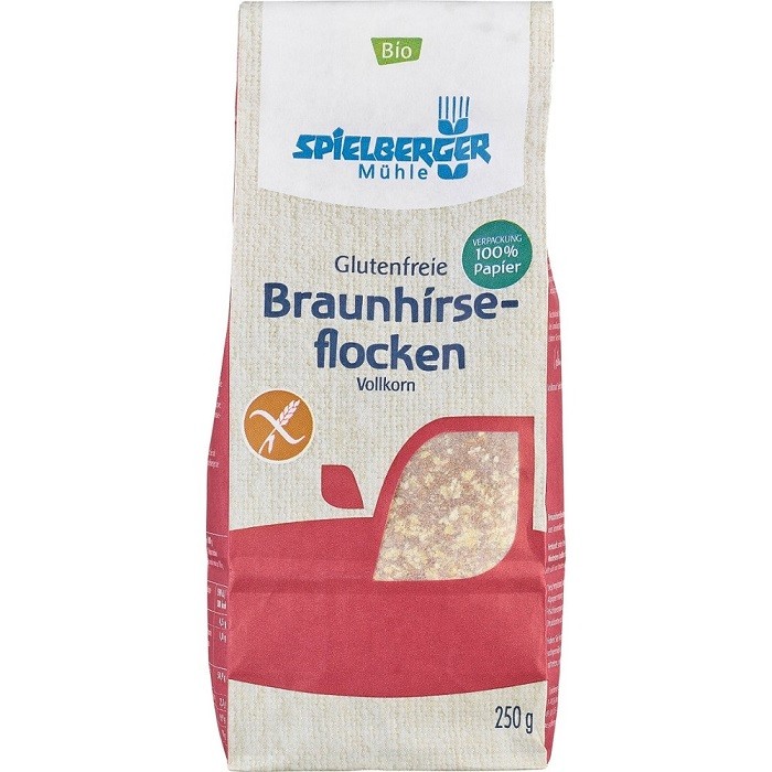 Fulgi din mei maro bio, fara gluten 250g Spielberger