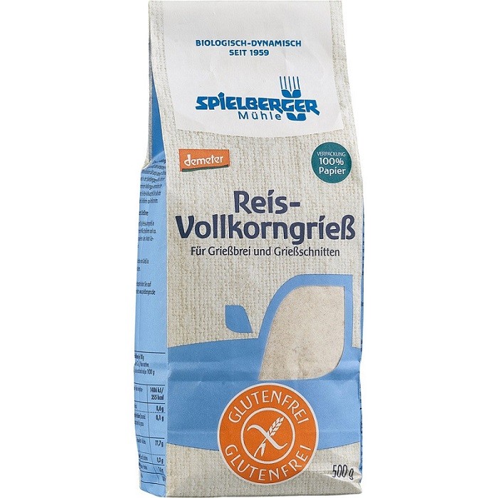 Gris integral de orez bio Demeter, fara gluten 500g Spielberger