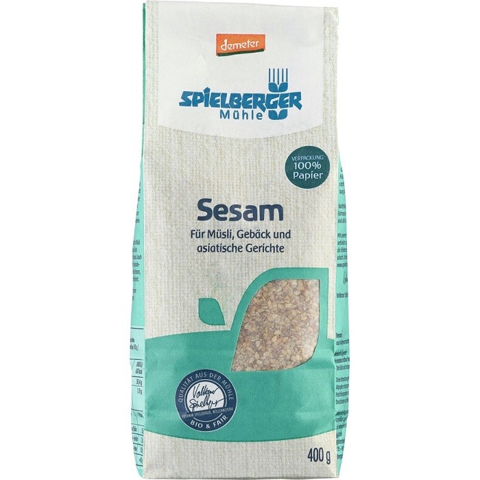 Seminte de susan integral nedecojit bio Demeter 400g Spielberger