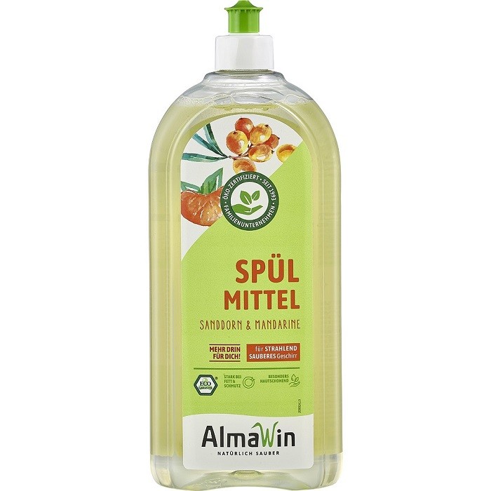 Detergent de vase concentrat cu catina si mandarine bio 1 L AlmaWin
