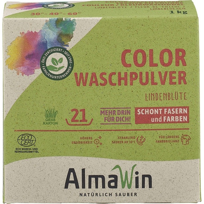 Detergent pudra pentru rufe colorate bio 1Kg AlmaWin