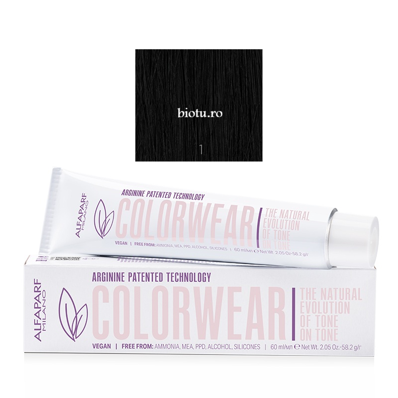 Vopsea Color Wear nr 1, fara amoniac 60ml Alfaparf Milano