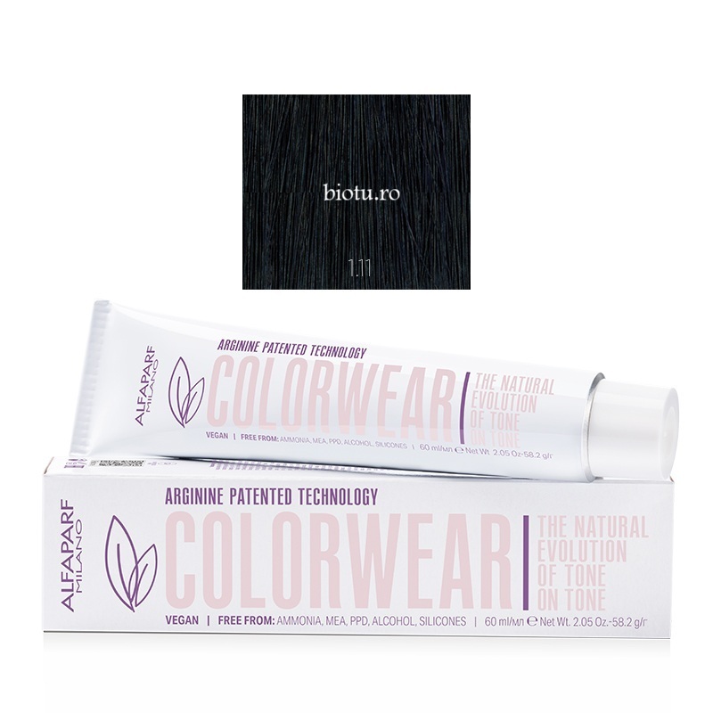 Vopsea Color Wear nr 1.11 fara amoniac 60ml Alfaparf Milano
