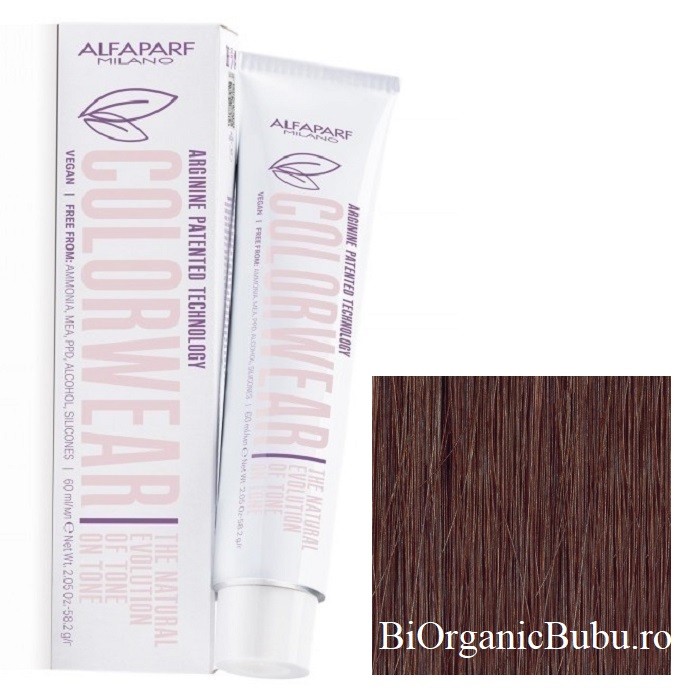 Vopsea fara amoniac nr 7.34 Medium Golden Mahogany Brown Color Wear 60ml Alfaparf Milano
