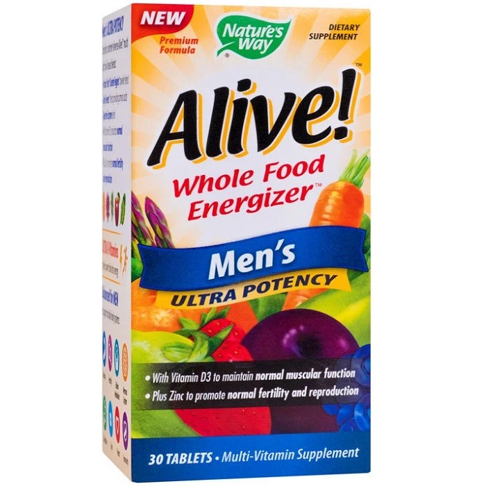 Alive Men Ultra (necesar de energie) 30 tablete Nature'S Way