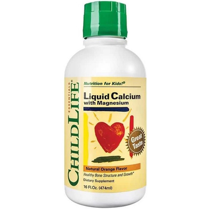 Calciu cu Magneziu pt copii 473ml (gust de portocale) Childlife Essentials