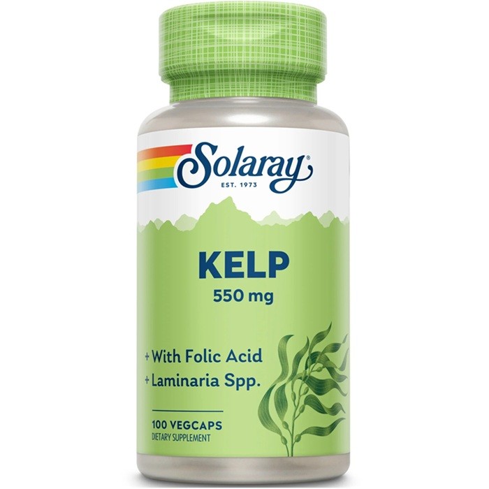 Kelp (sanatatea glandei tiroide) 550mg 100 capsule vegetale Solaray