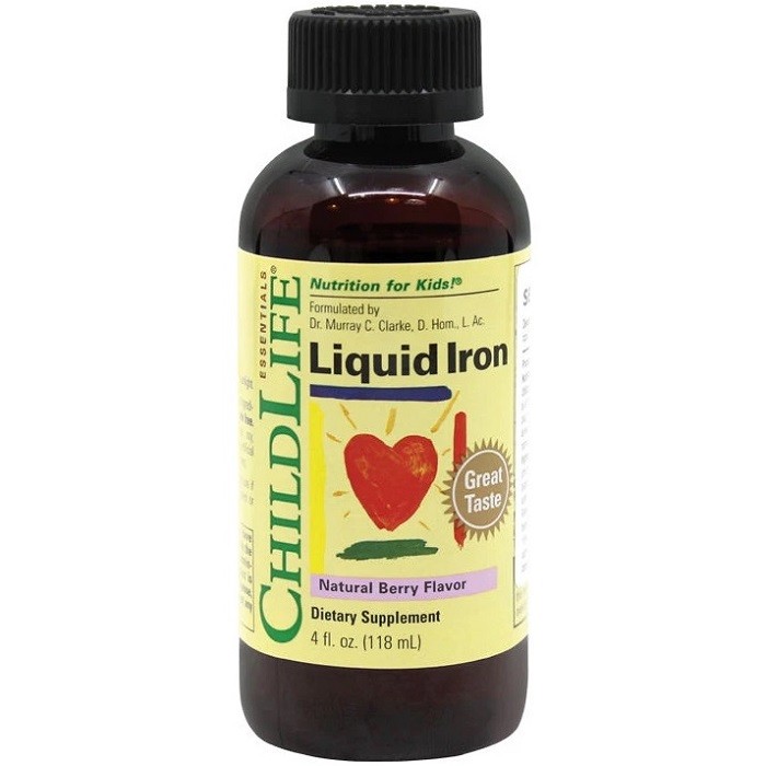 Liquid Iron (fier) pt copii 10mg (gust de fructe) 118 ml Childlife Essentials